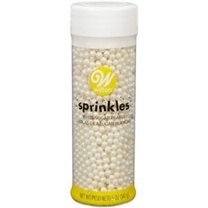 wilton sugar pearls, white, 5 oz, non toxic