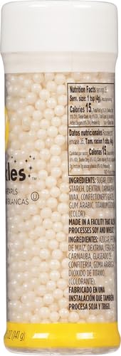 Wilton Sugar Pearls, White, 5 Oz, Non Toxic