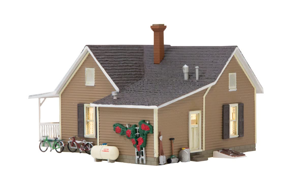 Granny's 2-Story House Built-N-Ready N Scale Woodland Scenics