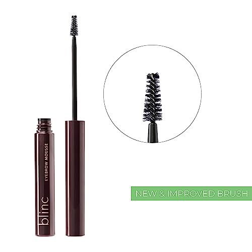 Blinc Eyebrow Mousse, Extreme Hold Tinted Eyebrow Gel with Peptides and Vitamins A & E, Natural Finish, Long-Wearing, Waterproof, Vegan, Gluten-Free & Cruelty-Free, Dark Brunette, 4.7mL/ 0.16 Fl. Oz