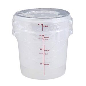 Cambro RFS6PPSW2190 6-Quart Round Food-Storage Container with Lid, Set of 2