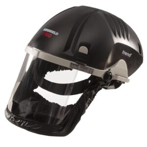 trend airshield pro full faceshield, dust protector, battery powered air circulating mask for woodworking, air/pro