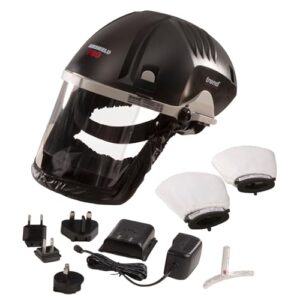 Trend Airshield Pro Full Faceshield, Dust Protector, Battery Powered Air Circulating Mask for Woodworking, AIR/PRO