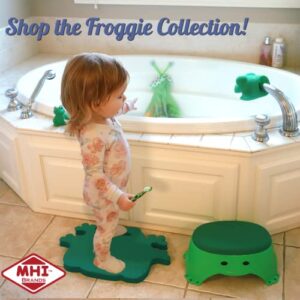 Mommy's Helper Step Up Non-Slip Stepstool Froggie Collection, Green , 14x8.25x6.5 Inch (Pack of 1)