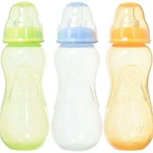 Nuby No-Drip Tinted Bottle 3Pk 10 Ounce - Assorted Colors