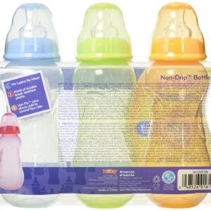 Nuby No-Drip Tinted Bottle 3Pk 10 Ounce - Assorted Colors