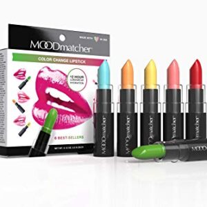 MOODmatcher original Color Changing Lipstick – 12 Hours Long-Lasting, Moisturizing, Smudge-Proof, Easy to Apply Creamy Lipstick, Glamorous Personalized Color, Premium Quality – Made in USA