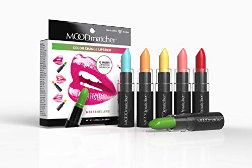 MOODmatcher original Color Changing Lipstick – 12 Hours Long-Lasting, Moisturizing, Smudge-Proof, Easy to Apply Creamy Lipstick, Glamorous Personalized Color, Premium Quality – Made in USA