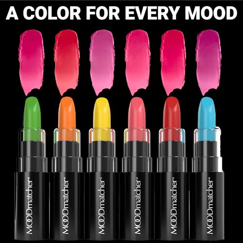 MOODmatcher original Color Changing Lipstick – 12 Hours Long-Lasting, Moisturizing, Smudge-Proof, Easy to Apply Creamy Lipstick, Glamorous Personalized Color, Premium Quality – Made in USA