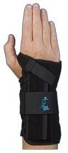 awehiru med spec wrist lacer support, 8" black, universal right