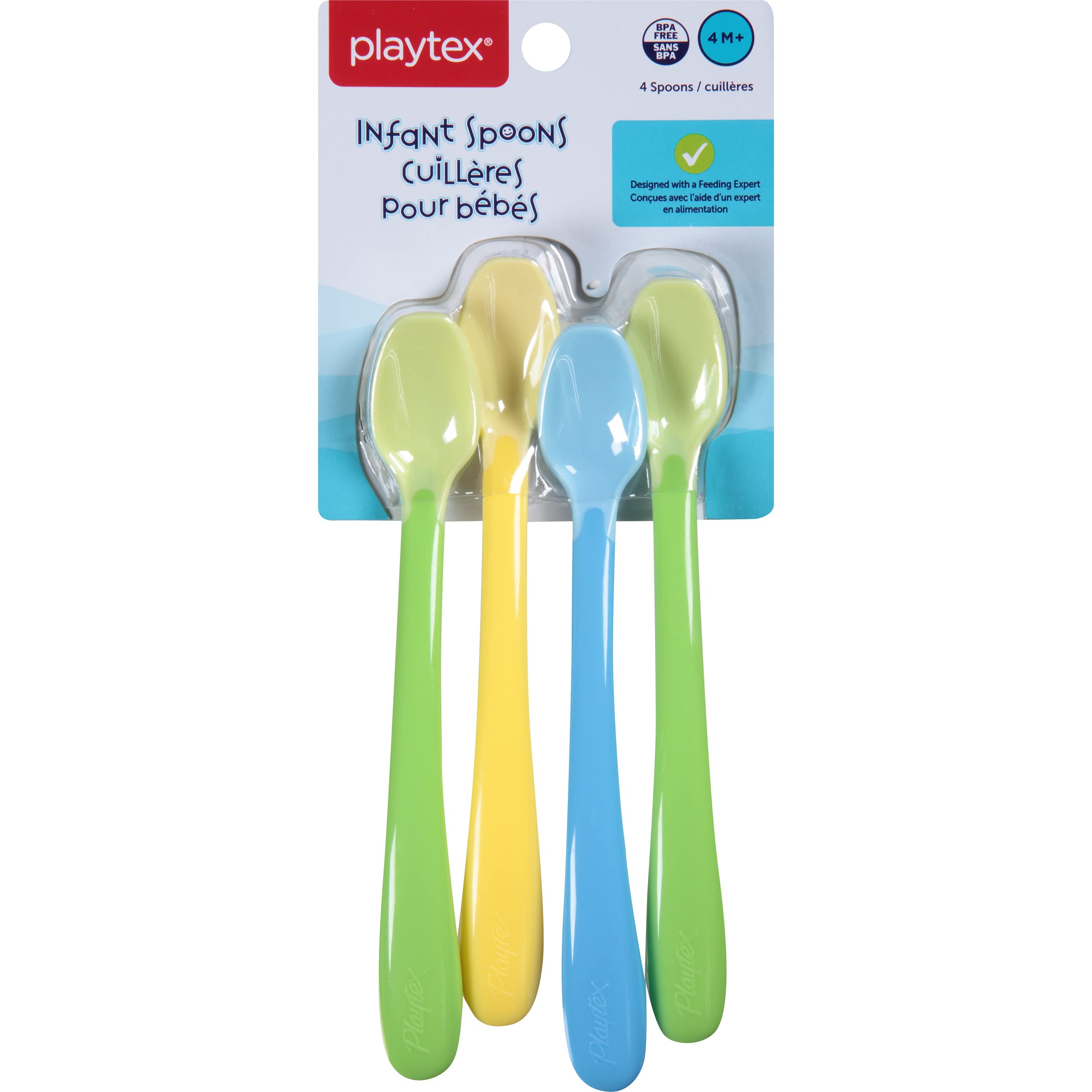 Mealtime Infant Spoons - Pack of 4 (Colors Vary)