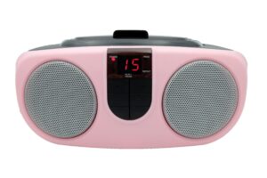 proscan srcd243 portable cd player with am/fm radio, boombox (pink)