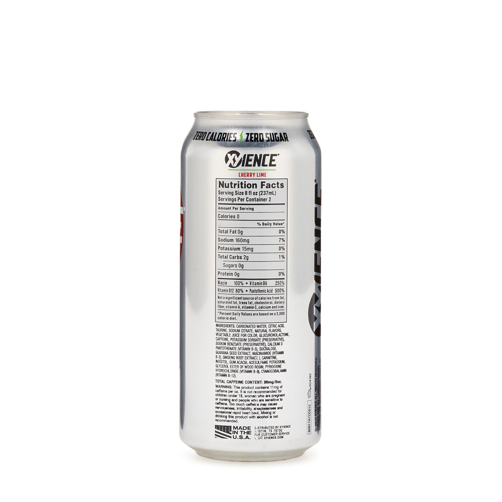 Xyience Cherry Lime Energy Drink, 16 fl oz can (Pack of 12)