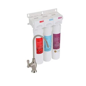 Watts Premier WP531130 Pure UF-3 Three-Stage Water Filtration System with Top Mount Twist Faucet, Brushed Nickel