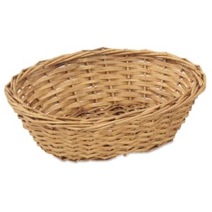 alegacy 4497 willow 9 x 7 x 3 oval bread basket - dozen"