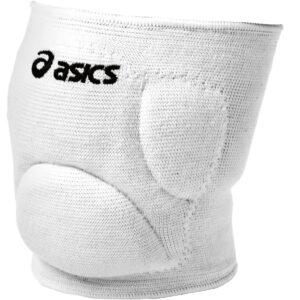 asics ace low profile knee pad, white