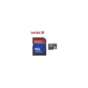 sandisk 4gb micro sd memory card w/sd adapter