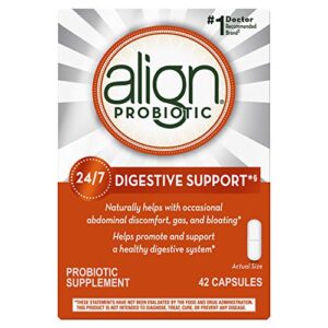 align probiotic, probiotics for women and men, daily probiotic supplement for digestive health*, #1 recommended probiotic by doctors and gastroenterologists‡, 42 capsules