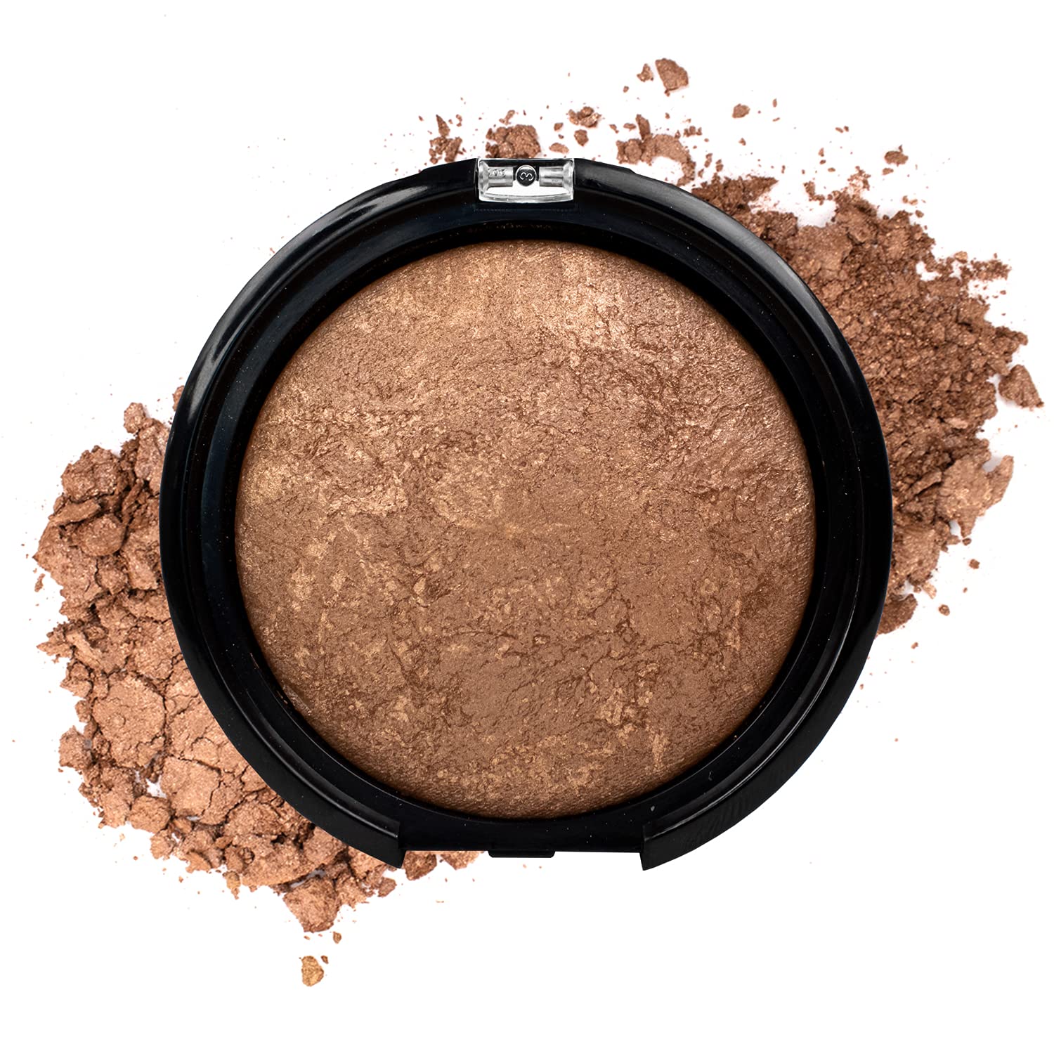 Palladio Baked Bronzer, Highly Pigmented and Easy to Blend, Shimmery Bronzed Glow, Use Dry or Wet, Lasts all day long, Provides Rich Tanning Color Finish, Powder Compact, Illuminating Tan