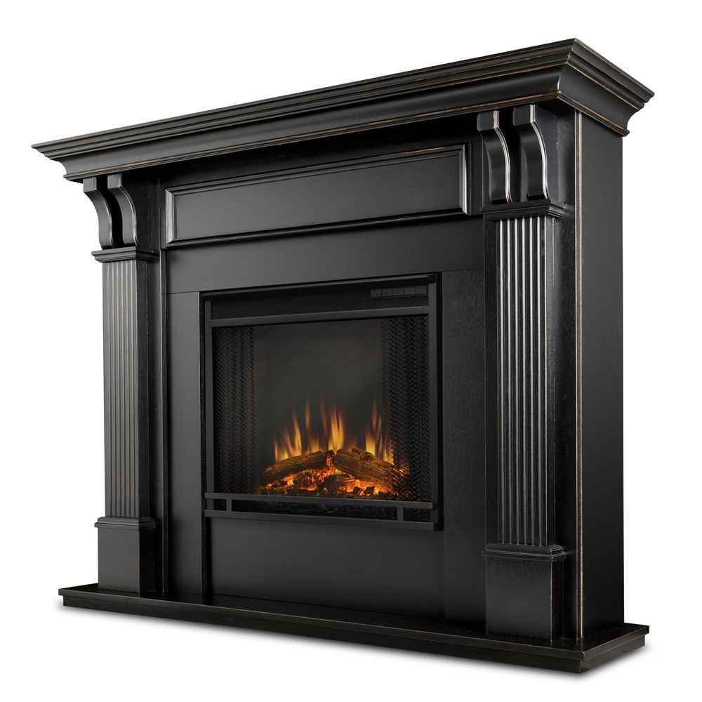 Real Flame 7100E-BW 7100E Ashley Electric Fireplace, Medium, Blackwash