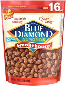 blue diamond almonds gluten free smokehouse flavored snack nuts, 16 oz resealable bag (pack of 1)