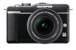 om system olympus pen e-pl1 12.3mp live mos micro four thirds mirrorless digital camera with 14-42mm f/3.5-5.6 zuiko digital zoom lens (champagne silver)