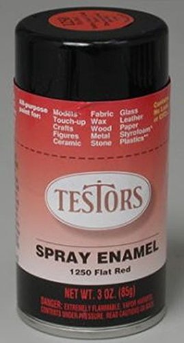 Testors 1250T Spray Flat Red 3 oz