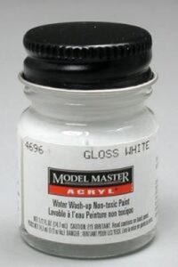 gloss white testors acrylic plastic model paint