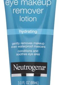 Neutrogena Hydrating Eye Makeup Remover Lotion, Gentle Daily Makeup Remover with Skin-Soothing Aloe and Cucumber Extracts to Remove Even Waterproof Mascara, Fragrance-Free, 3 oz