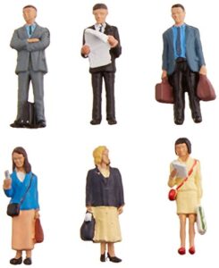 bachmann trains scenescapes standing platform passengers miniature figures (6piece)