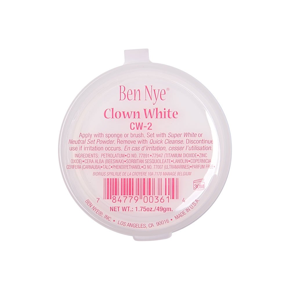 Ben Nye Clown White Makeup, 1.75oz./49gm.