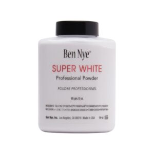 ben nye super white translucent face powder, 3 oz shaker jar