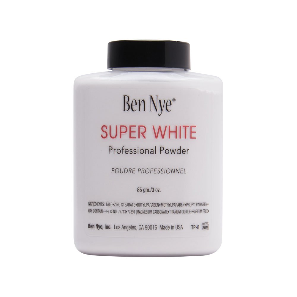 Ben Nye Super White Translucent Face Powder, 3 Oz Shaker Jar