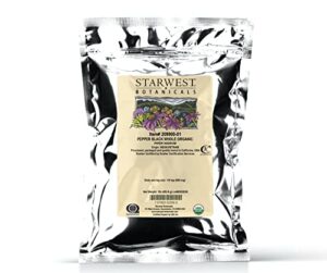 starwest botanicals organic malabar black whole, pepper, 16 ounce