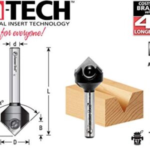 Amana Tool - RC-45711 In-Tech Insert Carbide V Groove 90 Deg x 11/16 Dia x 21/64 x 1/4 Inc