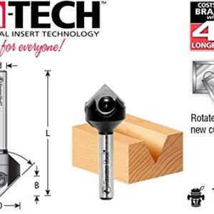 Amana Tool - RC-45711 In-Tech Insert Carbide V Groove 90 Deg x 11/16 Dia x 21/64 x 1/4 Inc