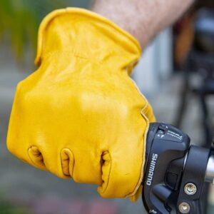 G & F Products 6203L-3 Premium Genuine Grain Cowhide Leathers with Reinforced Patch Palm, Work Gloves, Drivers Glove 3-Pair, Large, Yellow