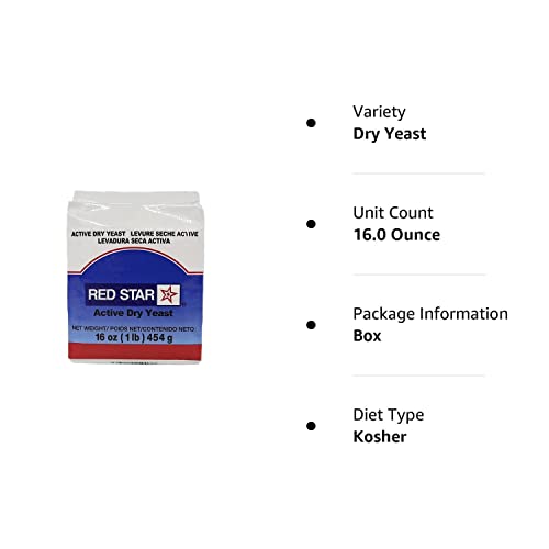 Red Star Active Dry Yeast 16 oz (1 pound) size