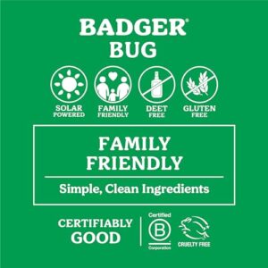 Badger Bug Spray, Non-DEET Mosquito Repellent with Citronella & Lemongrass, Natural Bug Spray for People, Family Friendly Bug Repellent, 4 oz