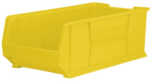 Akro-Mils 30293 Super-Size AkroBin Heavy Duty Stackable Storage Bin Plastic Container, (30-Inch L x 16-Inch W x 11-Inch H), Yellow, (1-Pack)