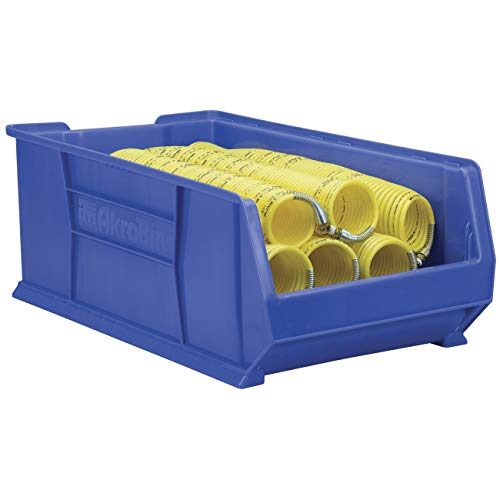 Akro-Mils 30293 Super-Size AkroBin Heavy Duty Stackable Storage Bin Plastic Container, (30-Inch L x 16-Inch W x 11-Inch H), Yellow, (1-Pack)