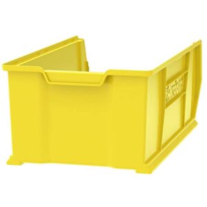 Akro-Mils 30293 Super-Size AkroBin Heavy Duty Stackable Storage Bin Plastic Container, (30-Inch L x 16-Inch W x 11-Inch H), Yellow, (1-Pack)