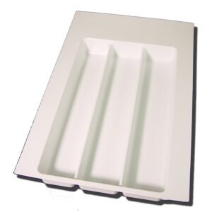 vance 13 x 21 inch trimmable utensil drawer organizer | white