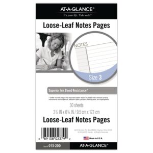 day runner undated planner notes refill, 3.75 x 6.75 inches (013-200)