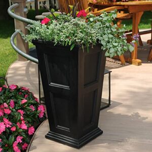 Mayne Inc. Fairfield 5829B Tall Planter,16in L x 16in W x 28.3in H,Black