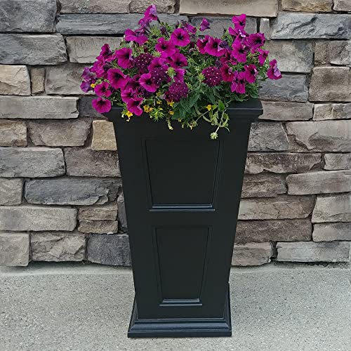 Mayne Inc. Fairfield 5829B Tall Planter,16in L x 16in W x 28.3in H,Black