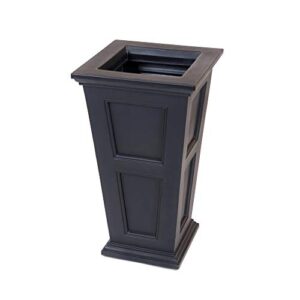 Mayne Inc. Fairfield 5829B Tall Planter,16in L x 16in W x 28.3in H,Black