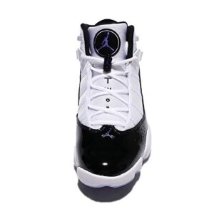 Jordan Mens 6 Rings White Black Dark Concord Size 12