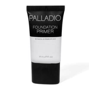 Palladio Foundation Primer, Lightweight and Velvety Primer with Aloe Vera and Chamomile, Wear Alone or As Foundation Base, Minimizes Fine Lines and Pores, Helps Makeup Last Longer, 0.674 oz