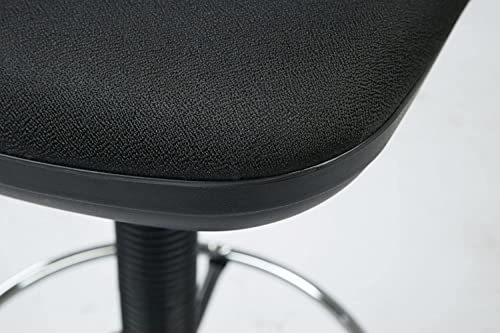 Office Star DC Series Adjustable Drafting Chair with Foot Ring and Sculptured Foam Seat, Icon Black Fabric